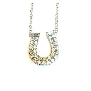 Silver and Diamond Horse Shoe Necklace